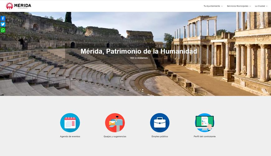 web Ayuntamiento de Mérida